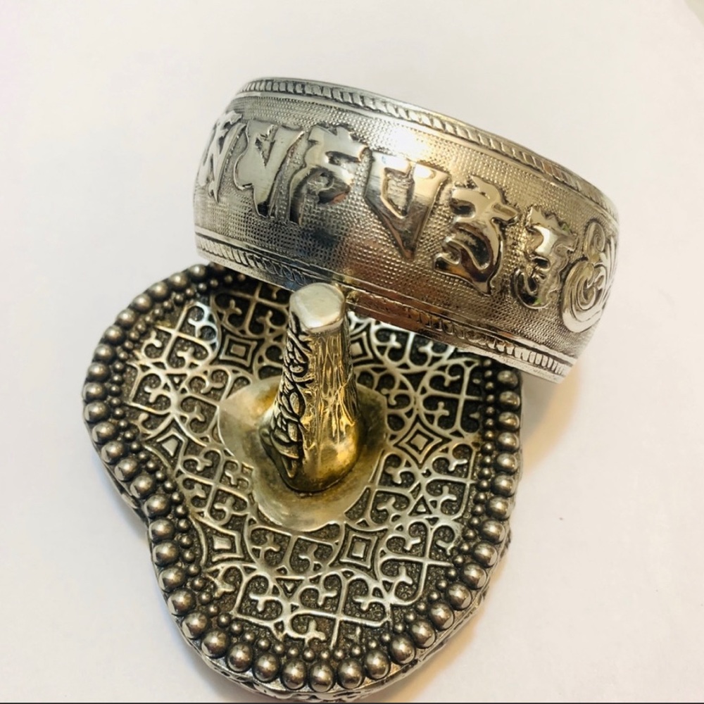 Tibetan Om mantra symbol cuff bracelet